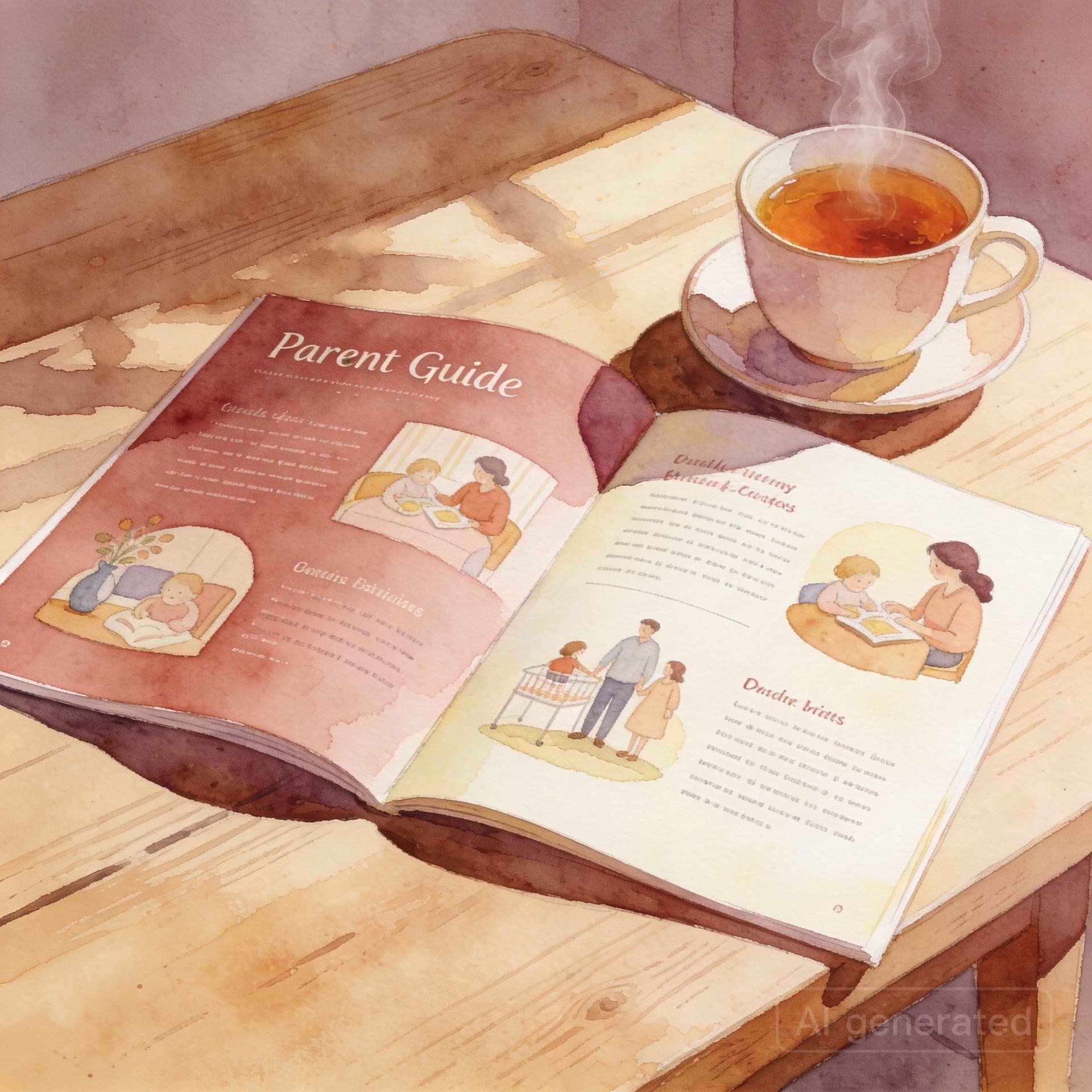Beautifully designed parent guide with warm illustrations