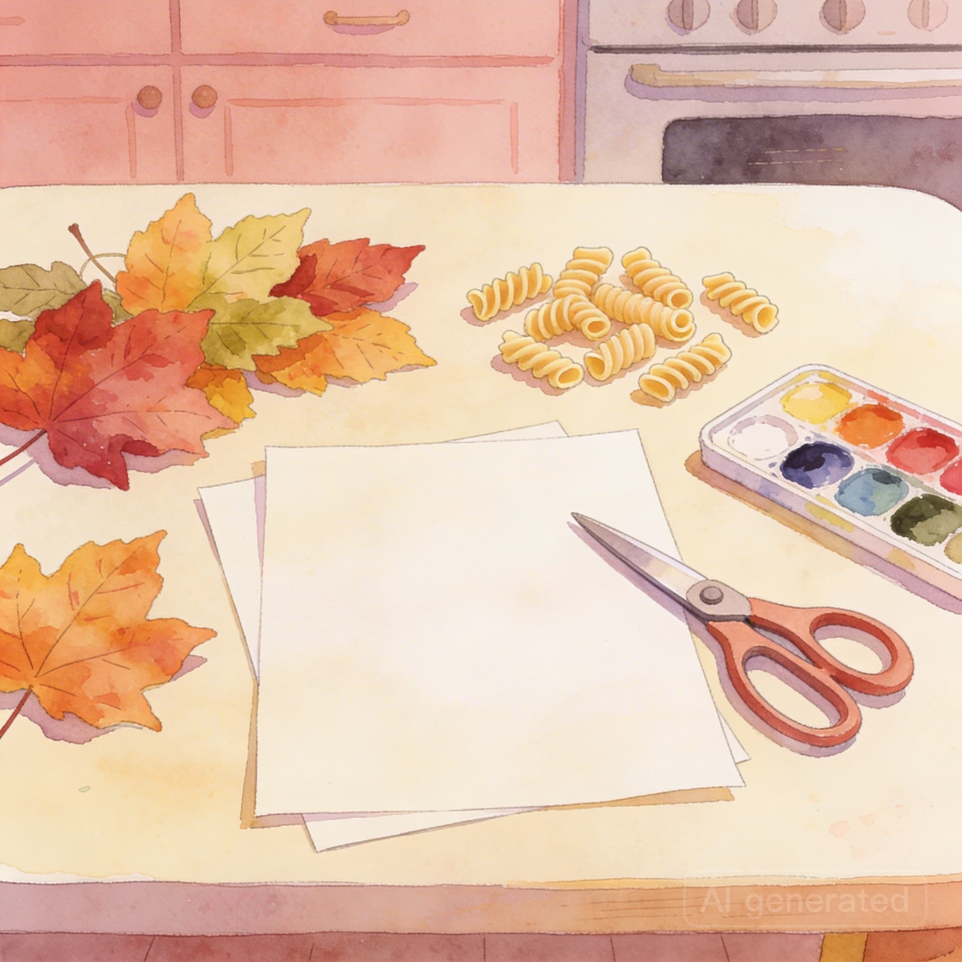 A focused, beautifully illustrated activity pack on a kitchen table